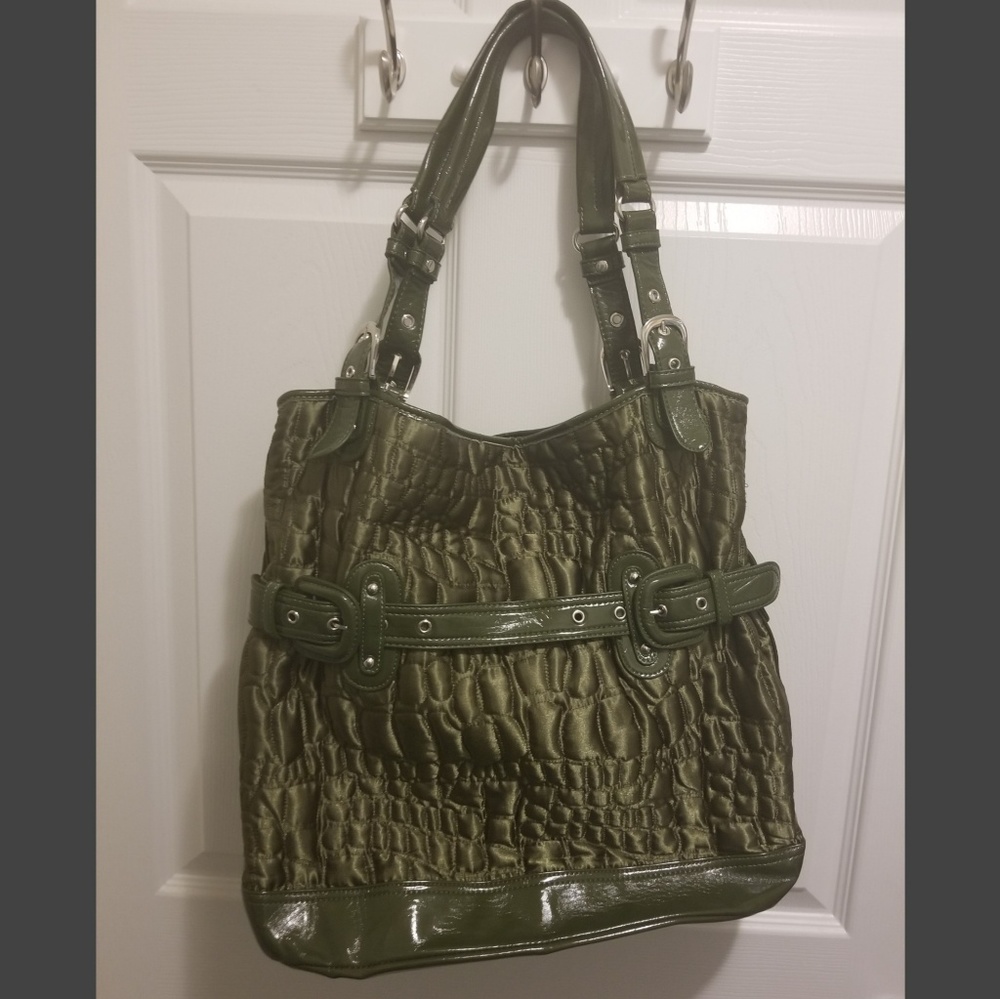 Sr Squared Olive Green Purse - image 1